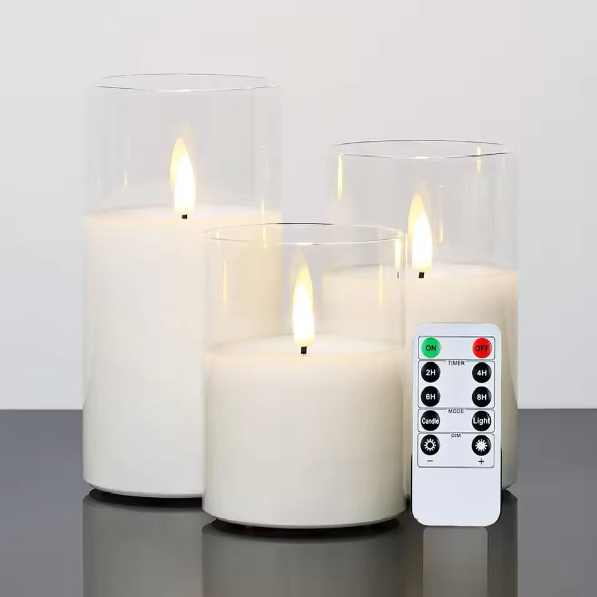 LED Electronic Flameless Candles. Battery Powered